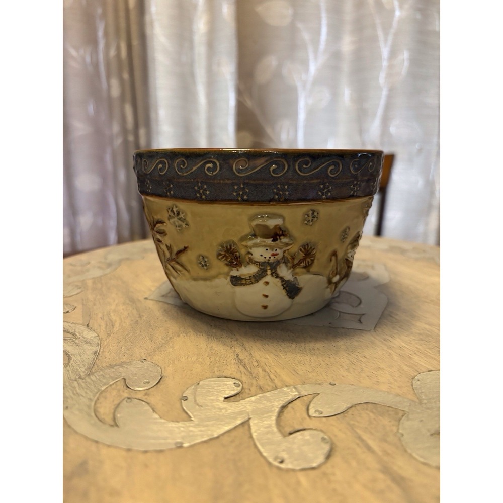 Small 5½"×3½" Christmas St Nicholas Square Stoneware‎ Mixing Bowl Forest Friends